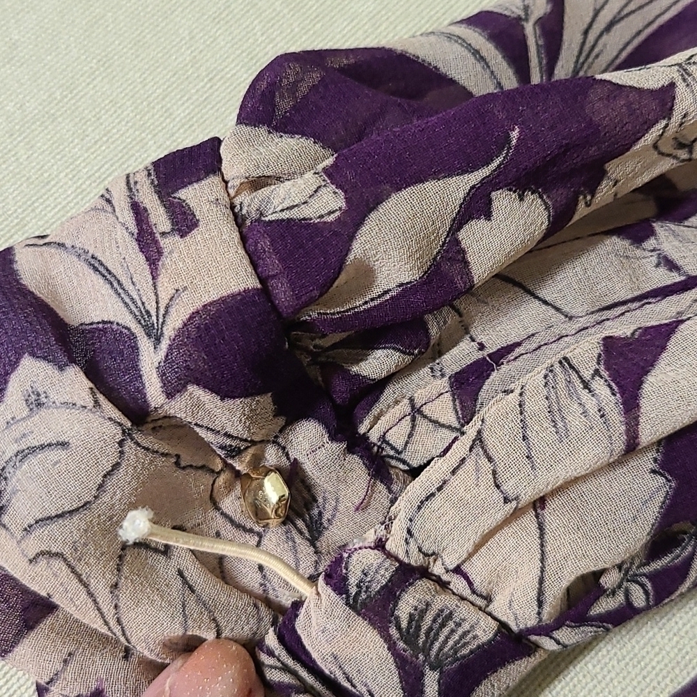 - ZARA Dress Ruffled Floral Size Medium - Picture 10 of 12